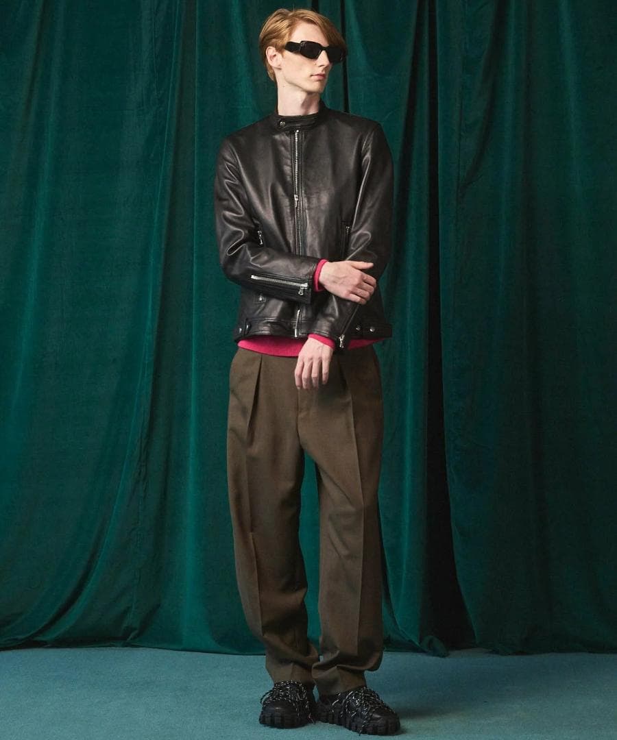 【最終値下げ】メゾンスペシャル シングルライダース レザージャケット 羊革