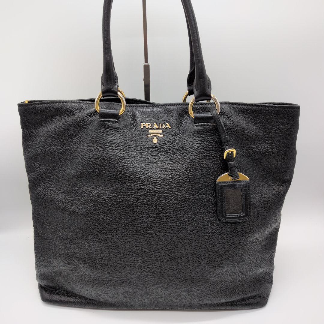 PRADA プラダ トートバッグ ヴィッテロダイノ レザー ブラック 2WAY