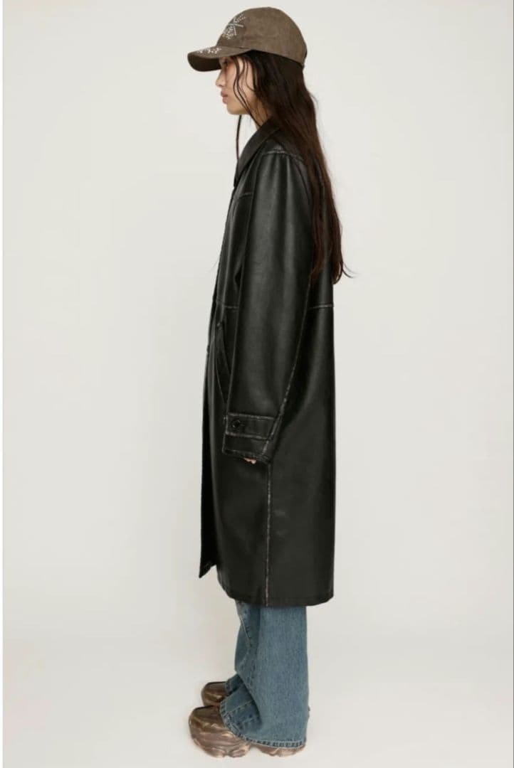 美品✨️ SLY レザーコート ヴィンテージ感 ロングコート 黒