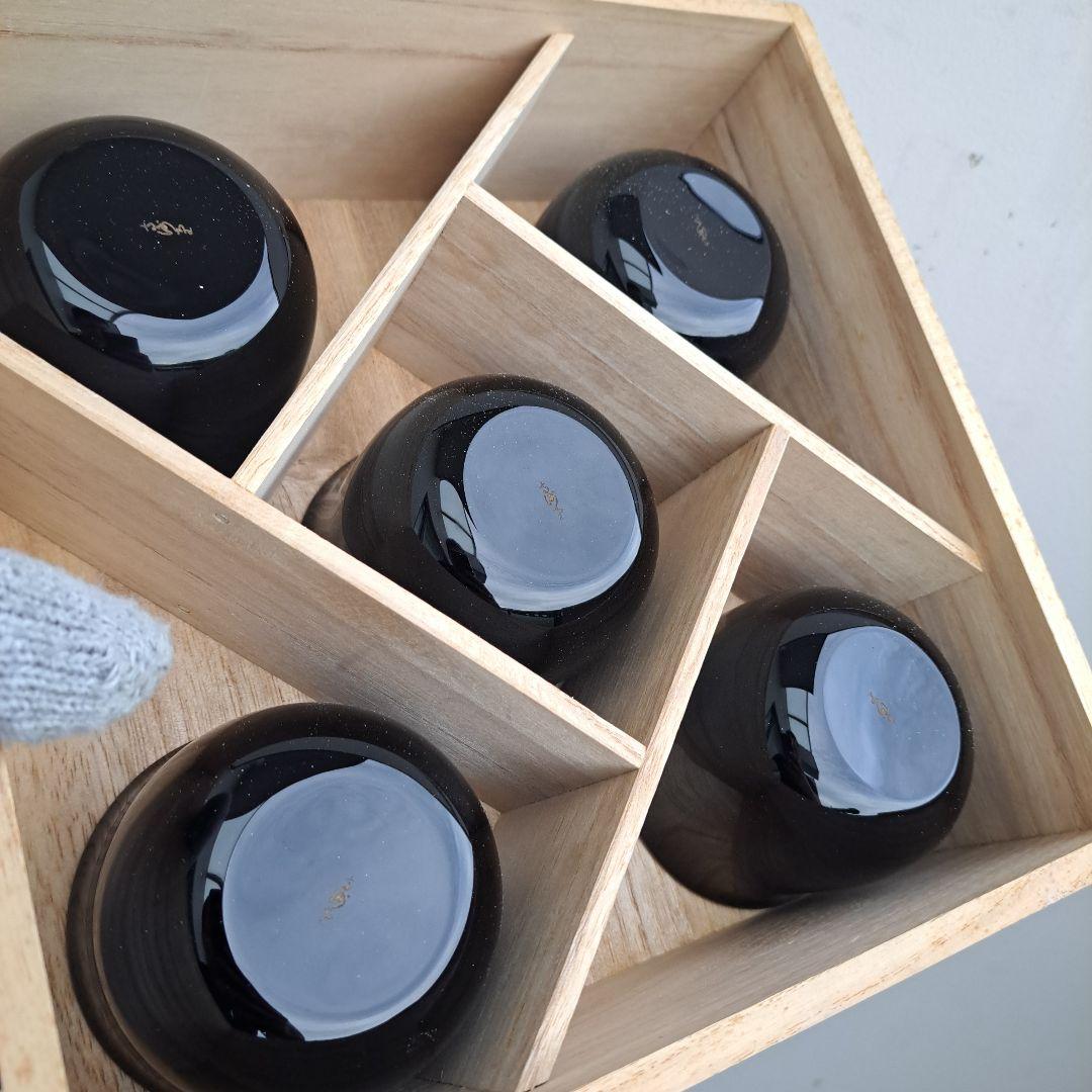 【輪島塗　向付/小鉢×5客】布着本堅地　大向高州堂　未使用/長期保管品