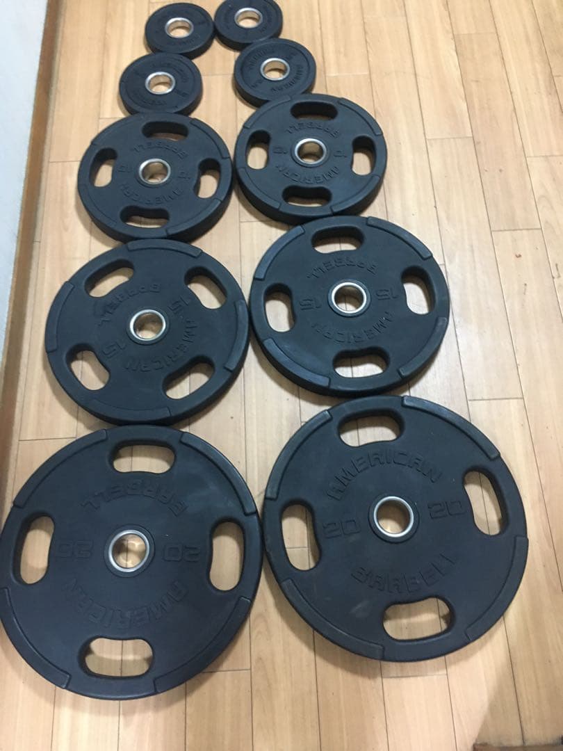 American Barbell アメリカンバーベル 計97.5kg穴径50mm