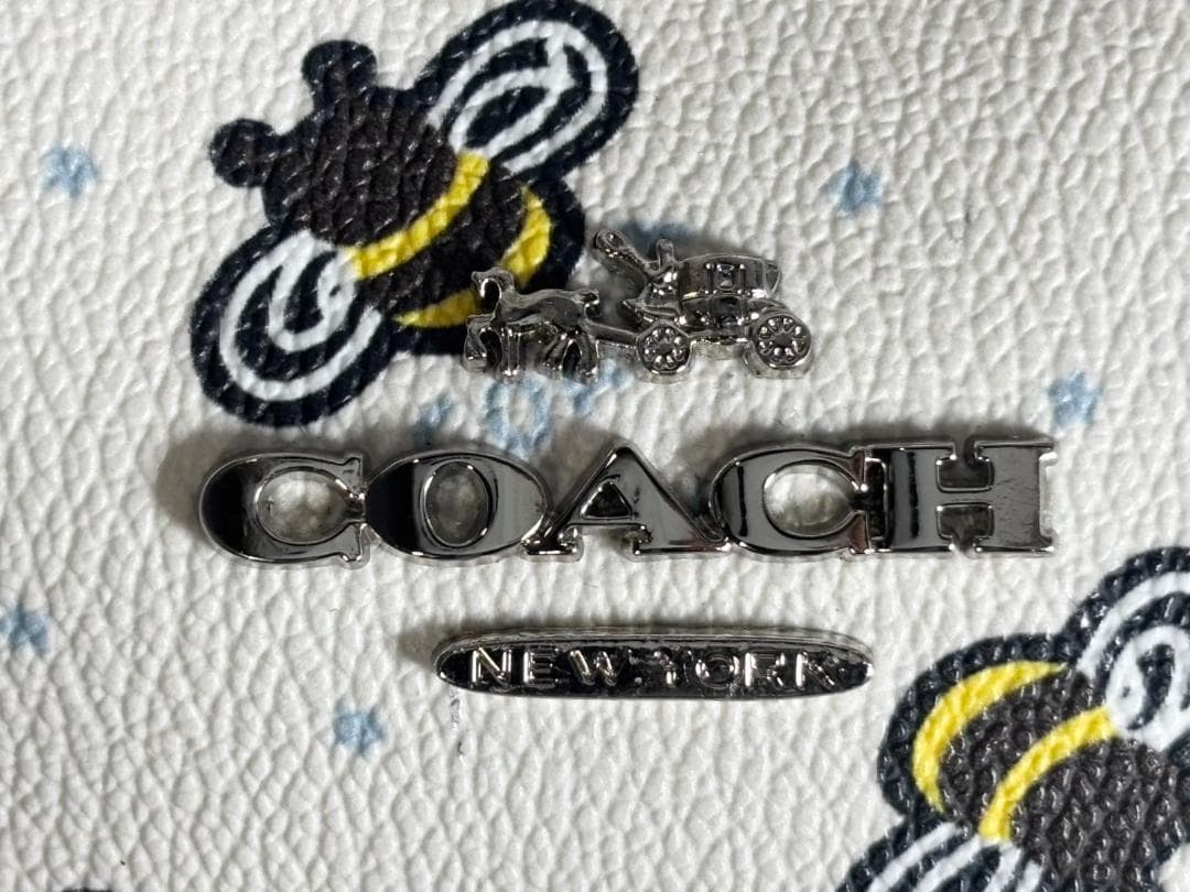 COACH コーチ F25820 トートバッグ PVCレザー ミツバチ ポーチ付