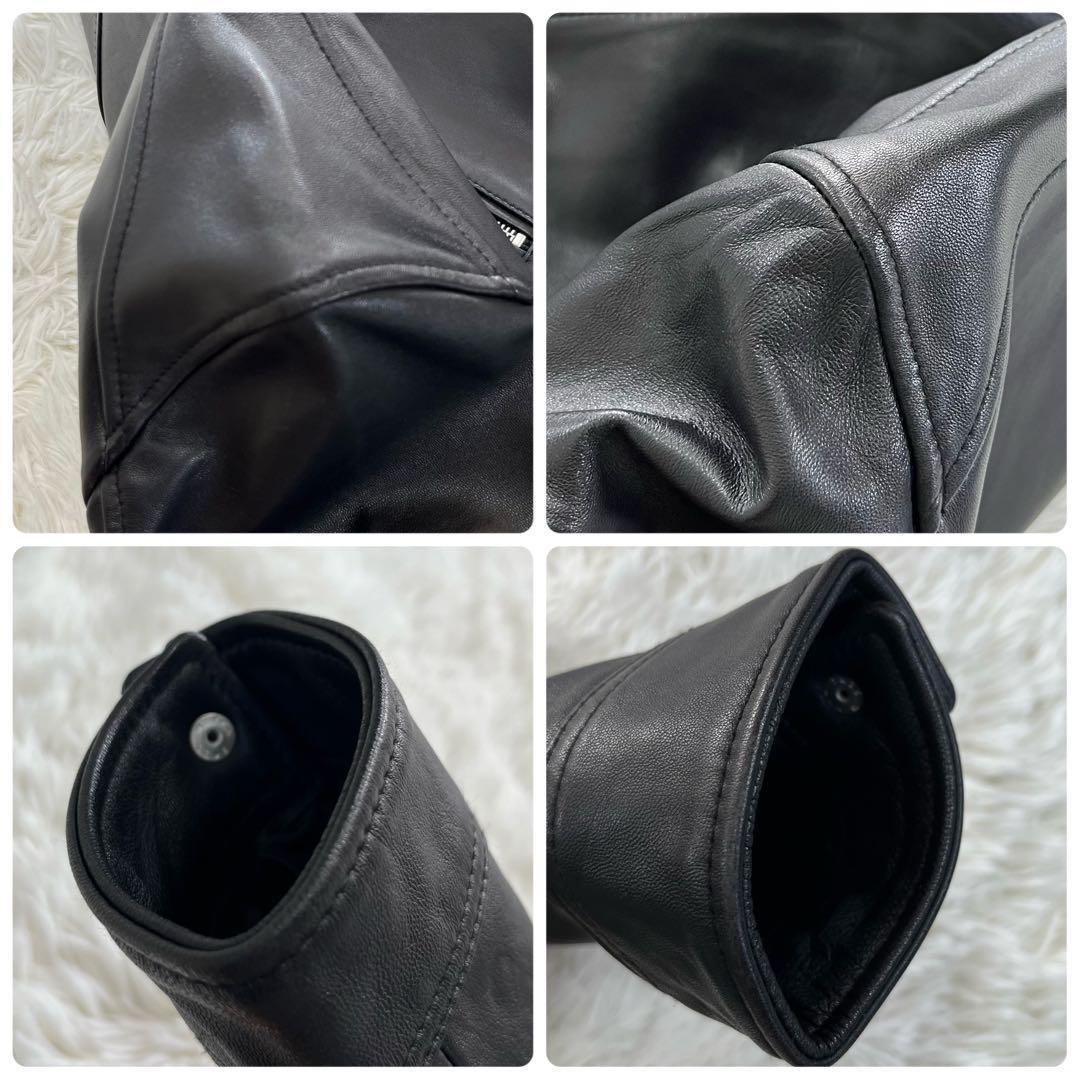 美品✨ラトルトラップ　シングルライダースジャケット　レザージャケット　羊革　M