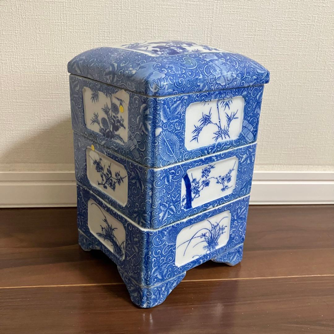 古伊万里　三段重