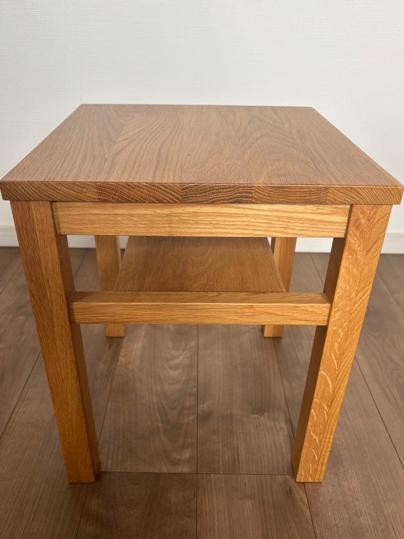 無印良品　サイドテーブル　オーク無垢材