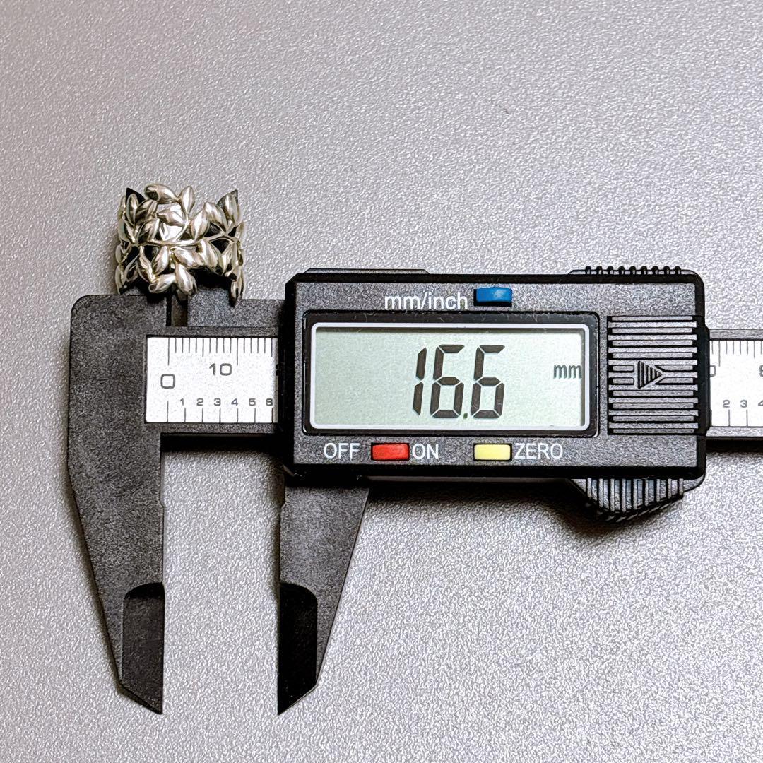 【美品】10号 現行品 ティファニー オリーブリーフ バンドリング SV925