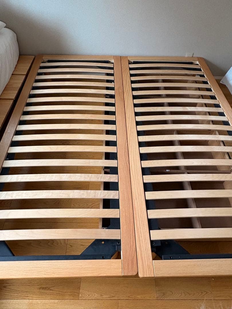 無印良品 スモール ベッドフレーム 1台　オーク脚付き