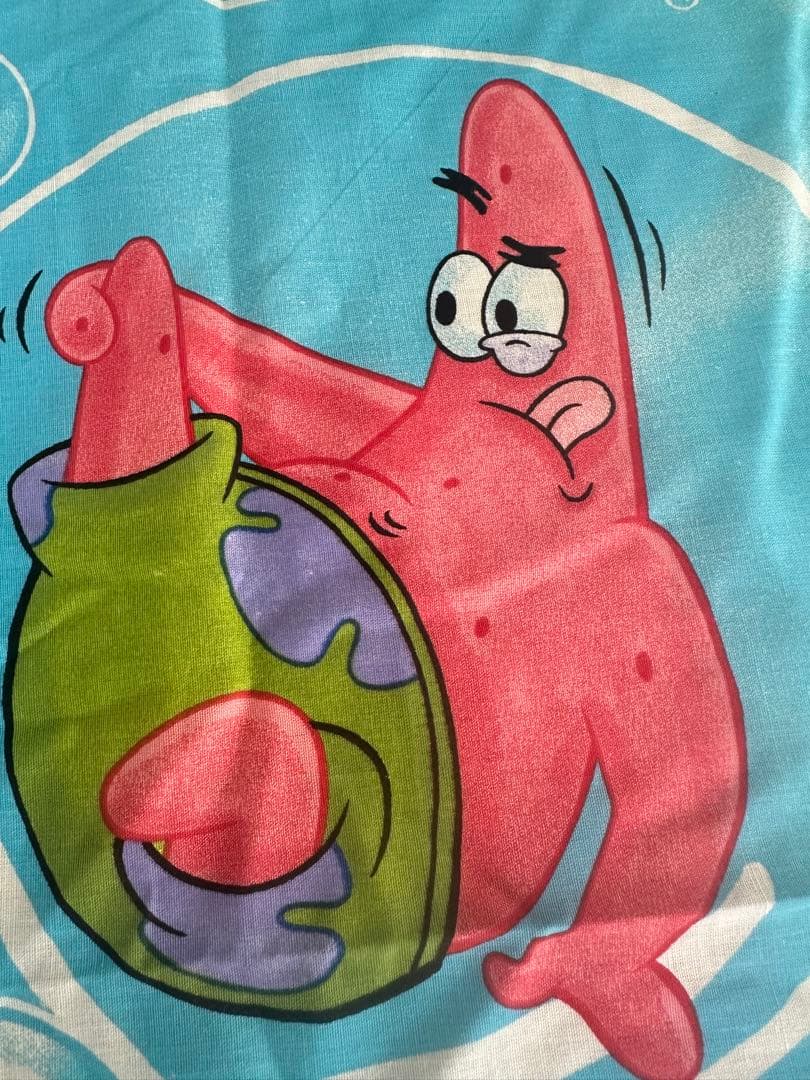 2005年スポンジボブ古着ヴィンテージ USAフラットシーツ　ムチャチャ　シーツ