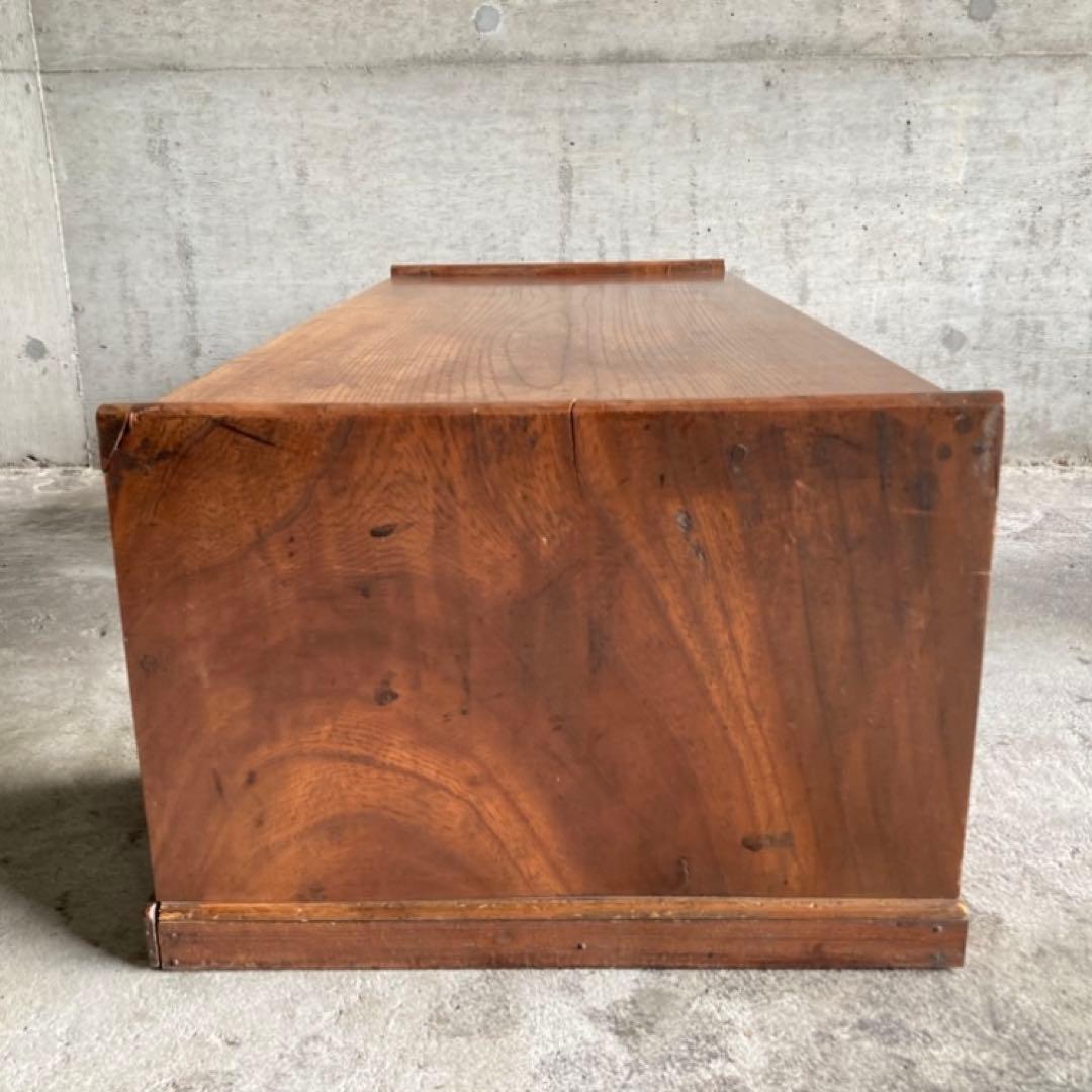 古い文机 座卓 作業机 テーブル 引き出し 木製 家具 シャビー レトロ