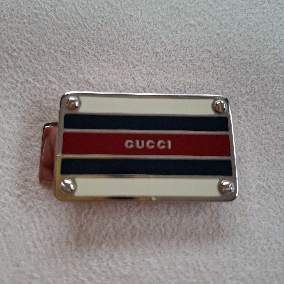 【GUCCI】グッチ ストライプ メタルマネークリップ