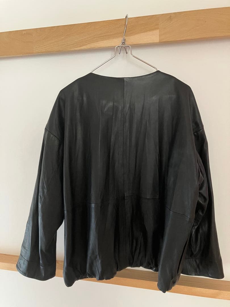 mimitan ★ビアズリー ノーカラー　ラムレザージャケット★