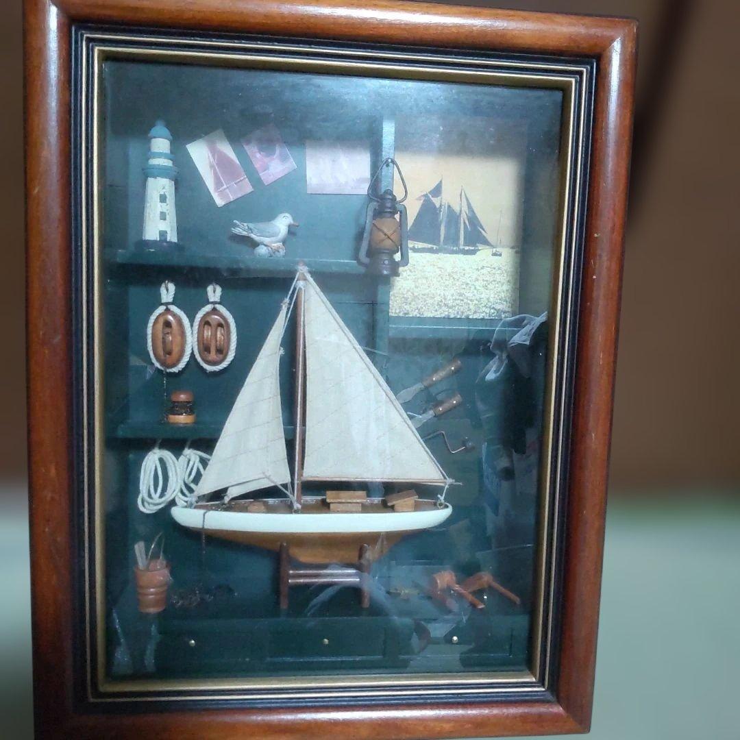 帆船のミニチュア ディスプレイアート