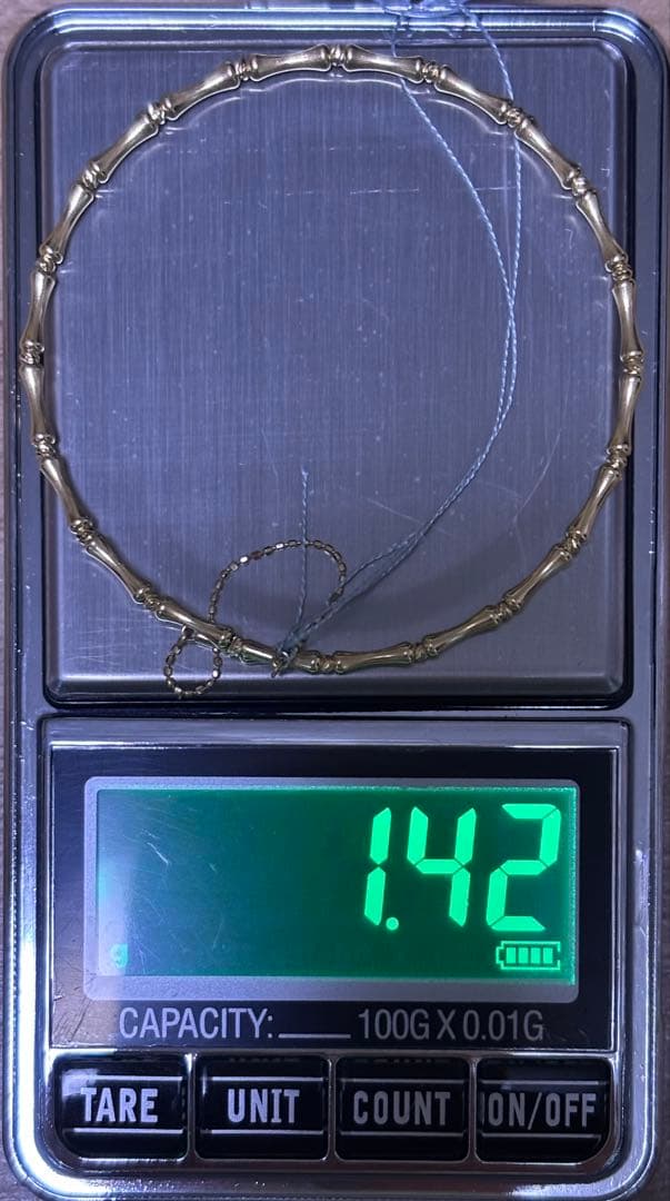 K18 バングル【未使用】商品説明をよくお読みいただき、勢い購入はお控えください