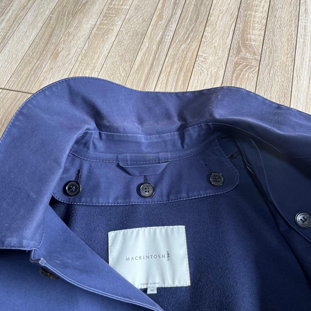 マッキントッシュ　ゴム引きコート　ダンカン　ネイビー　サイズ34