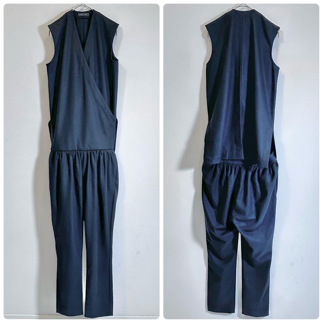 ヨーコチャン オールインワン カシュクール ノースリーブ ウール ブラック 38