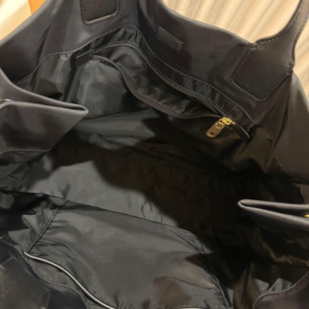 トリーバーチ エラ トートバッグ レザー ナイロン ブラック