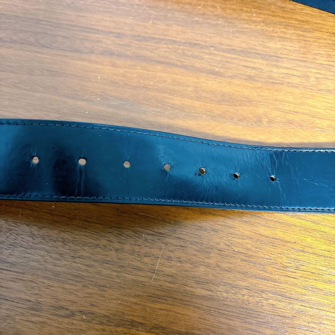 Louis Vuitton ルイヴィトン レザー ベルト ブラック プレート