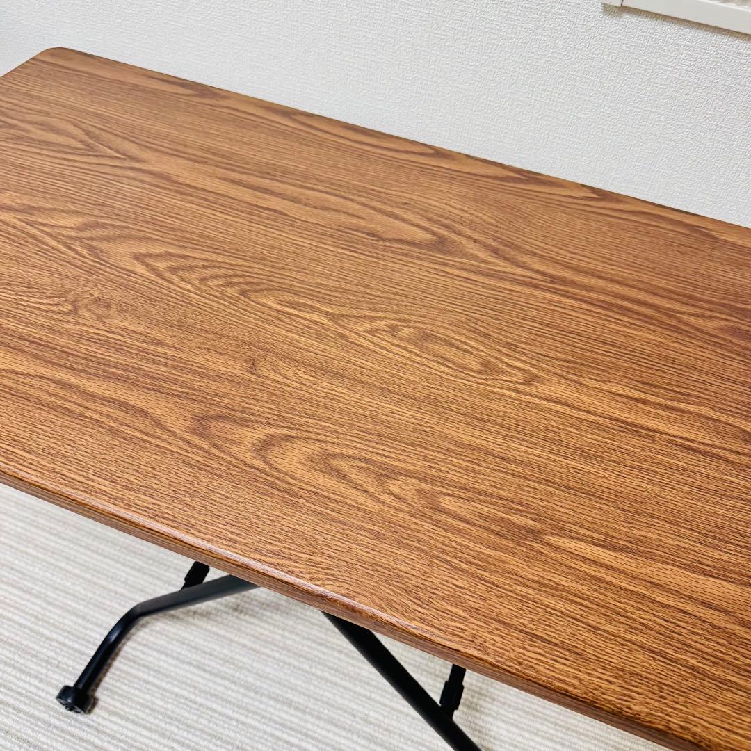 【美品】ニトリ 昇降テーブル ライザN ミドルブラウン