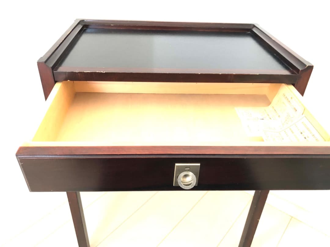 【ヴィンテージ カリモク】引出し付き サイドテーブル コンソール 花台