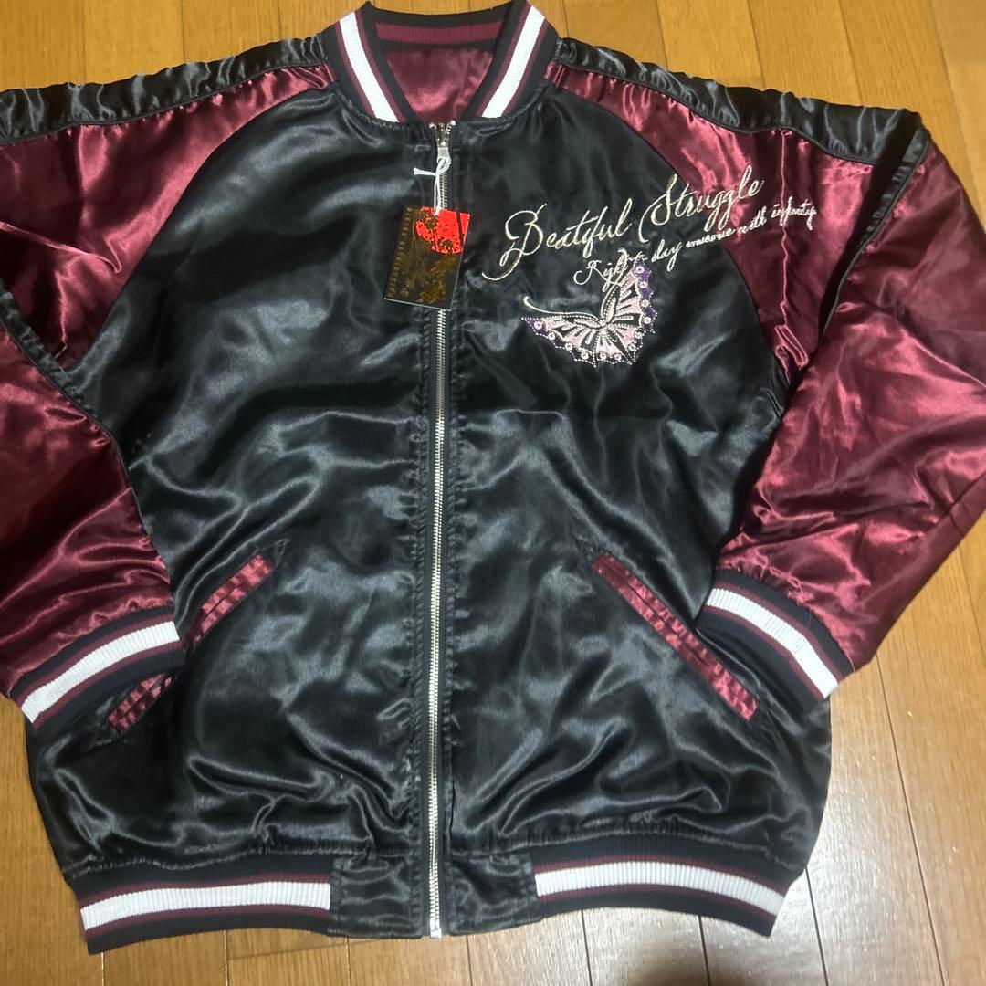 ☆【希少】絡繰魂 L 抜刀娘 刺繍 スカジャン 和柄 派手☆