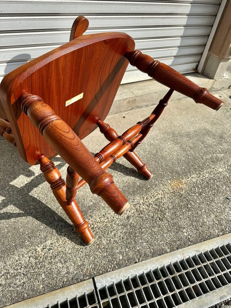 松本民芸家具　大キャプテンチェアー　欅に漆塗り　最上級　ウィンザーチェアー　椅子