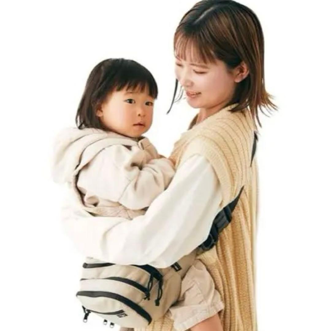 か*ぱ様 Hugoo ヒップシート付きショルダーバッグ　マザーズバッグ　カーキ