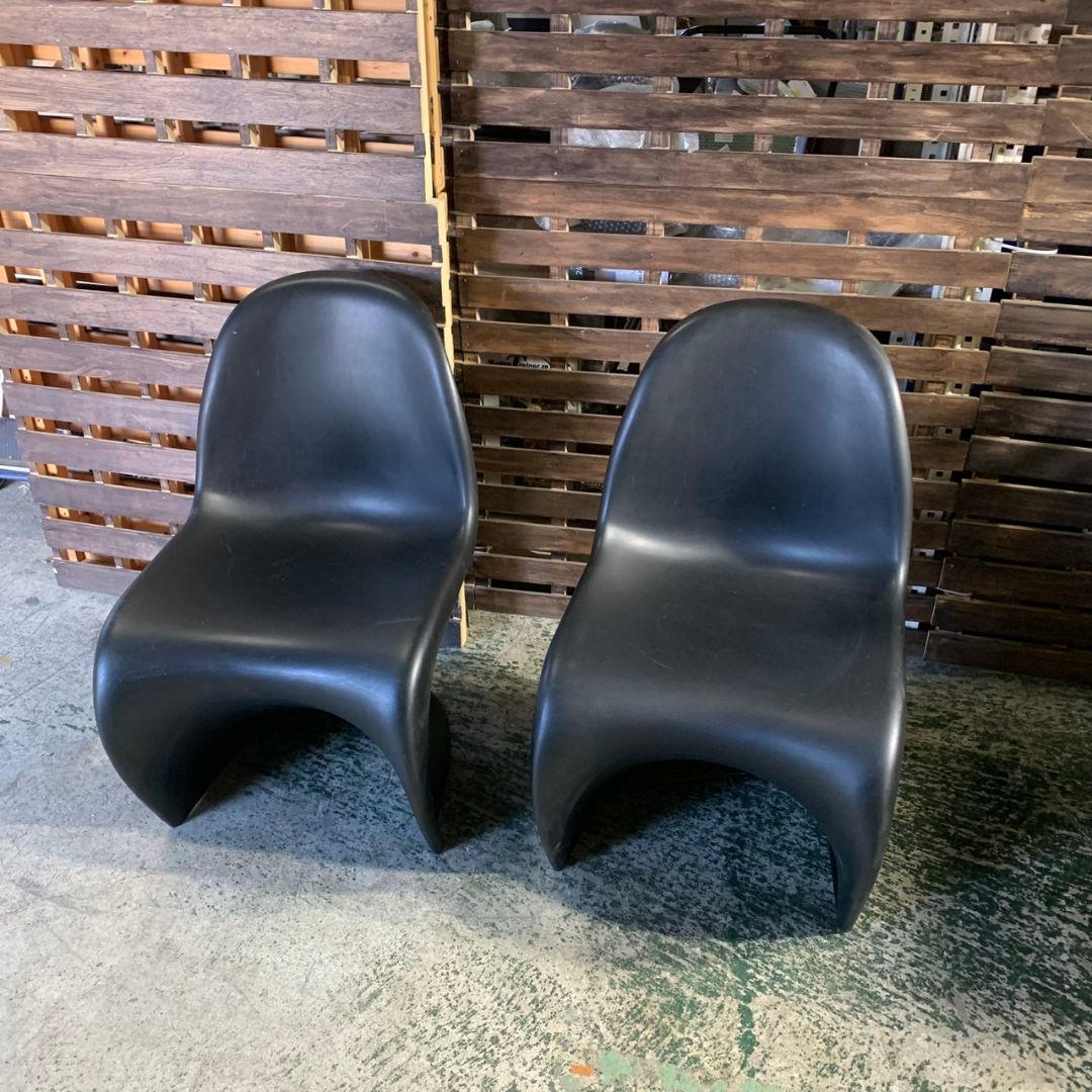 J373 パントンチェア リプロダクト ブラック 2脚セット