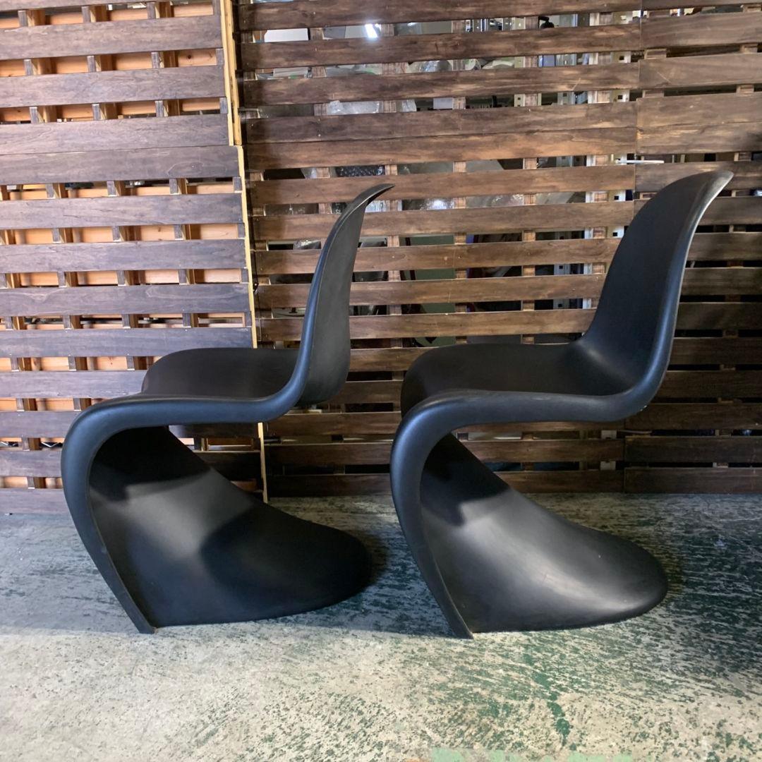 J373 パントンチェア リプロダクト ブラック 2脚セット