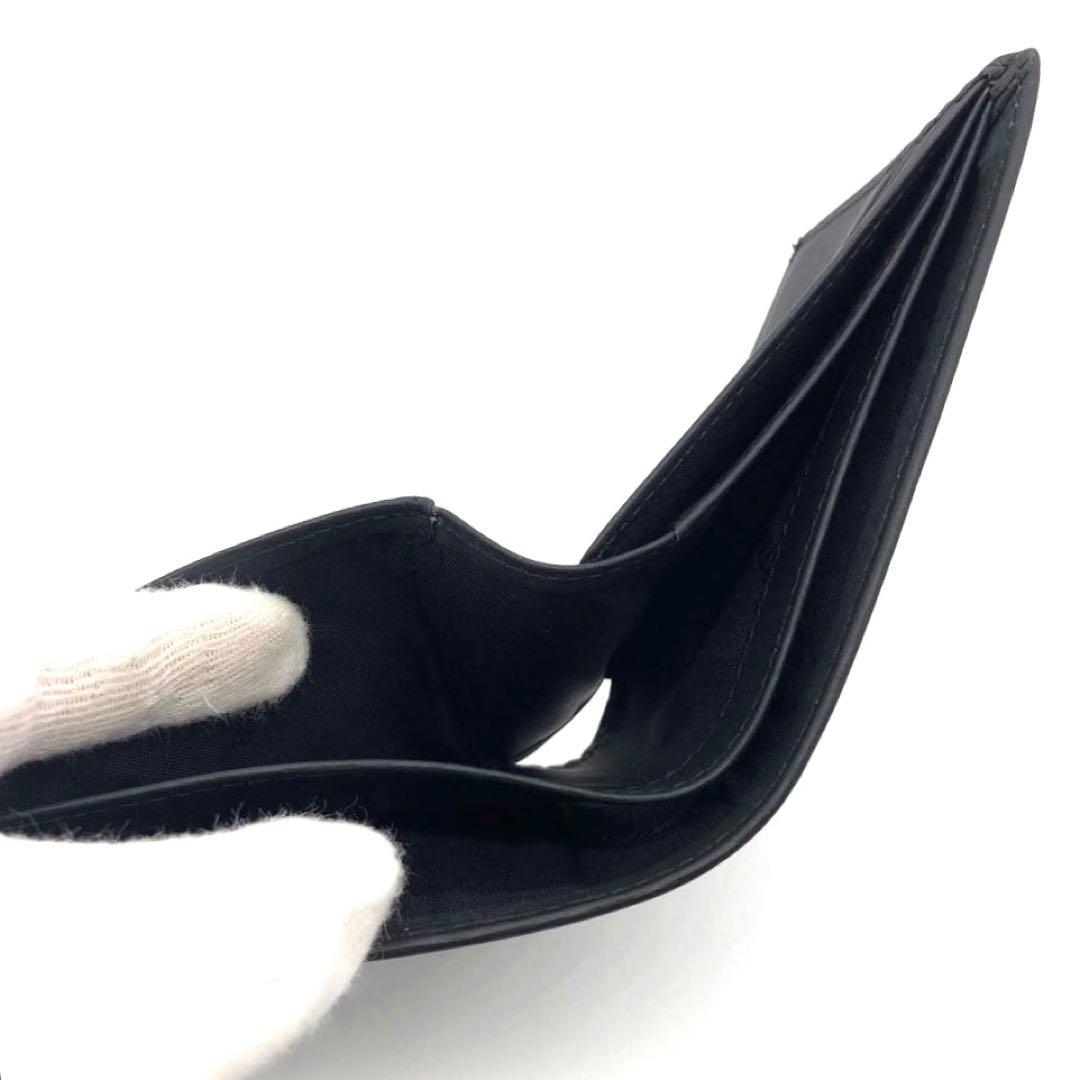 未使用☆ポーター カレント レザー　二つ折り財布 ブラック