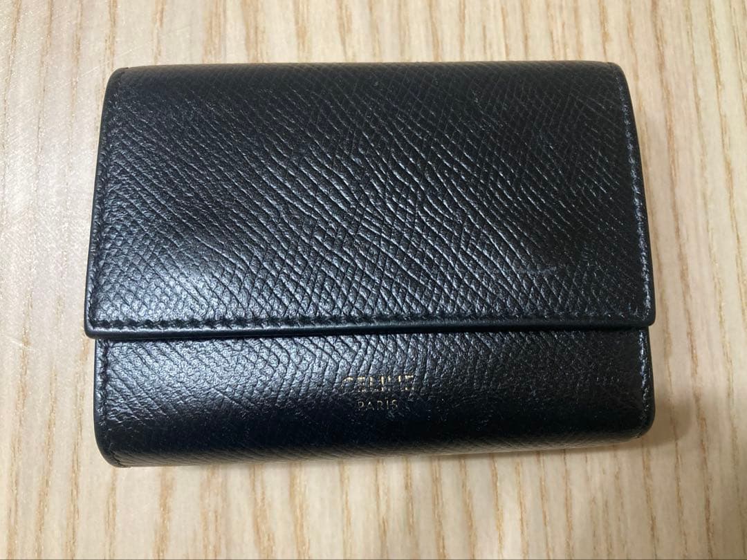 CELINE スモールトリフォールド 財布 ブラック