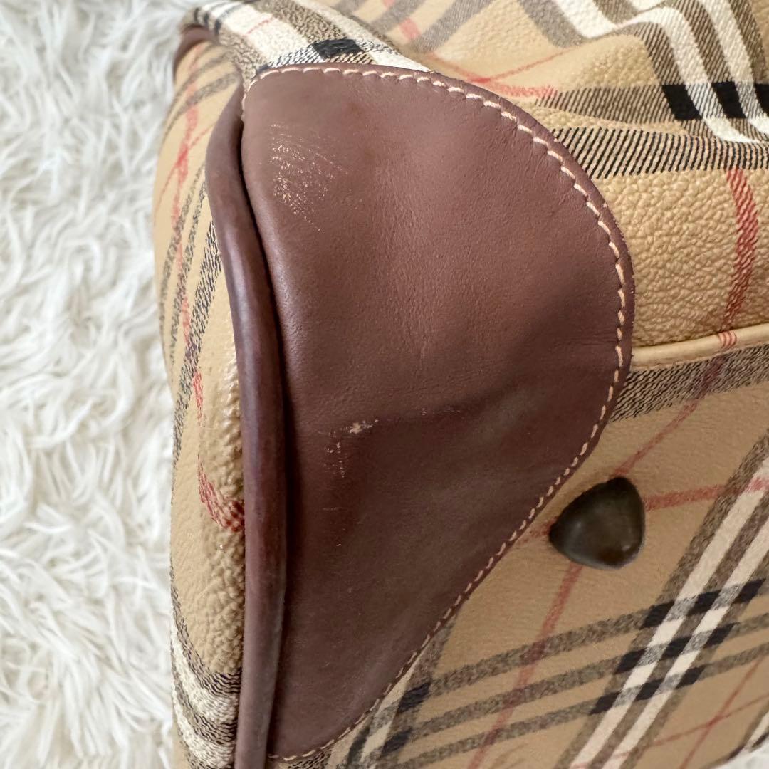 【バーバリー】ボストンバック　大容量 旅行バッグ　ノバチェック pvc　2way