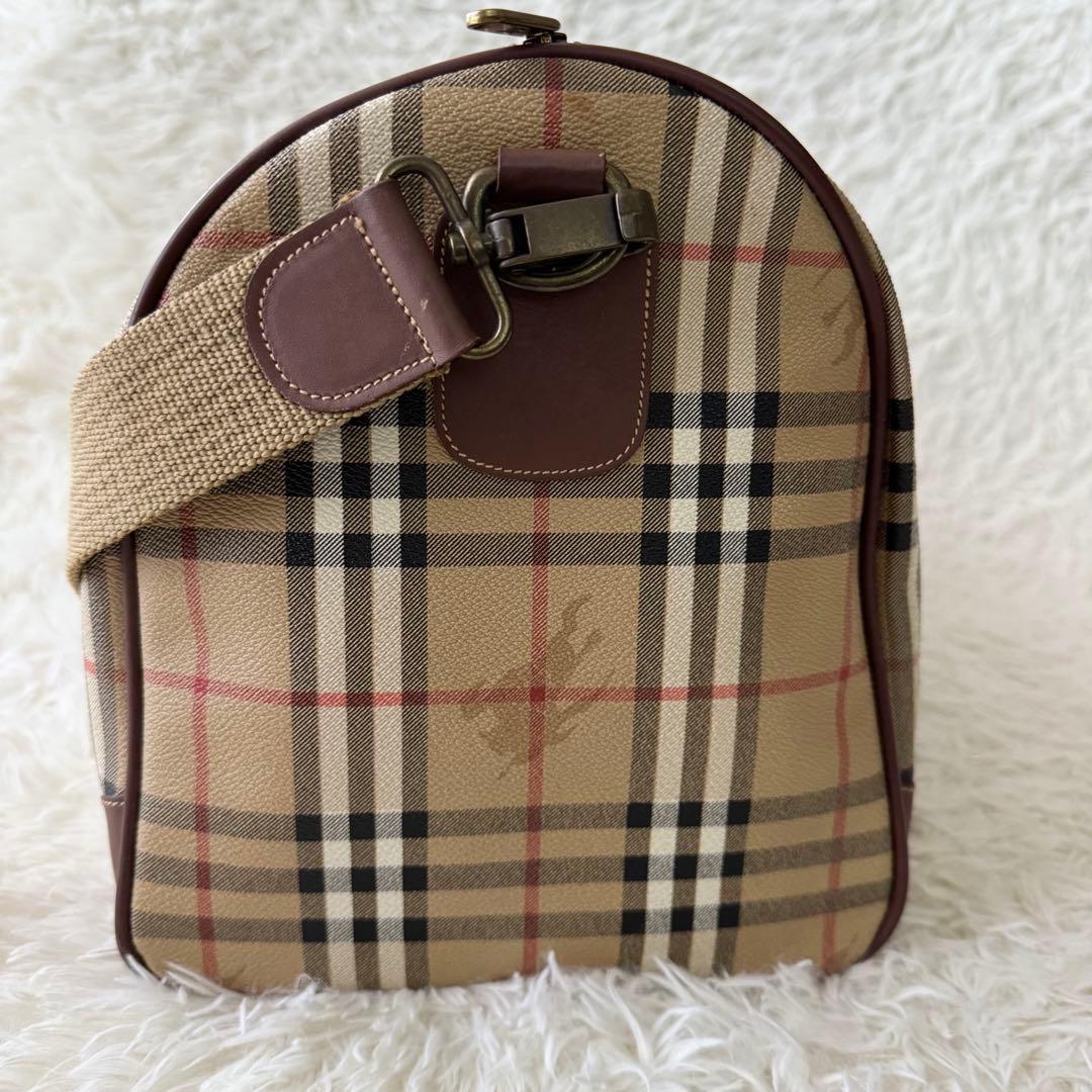 【バーバリー】ボストンバック　大容量 旅行バッグ　ノバチェック pvc　2way
