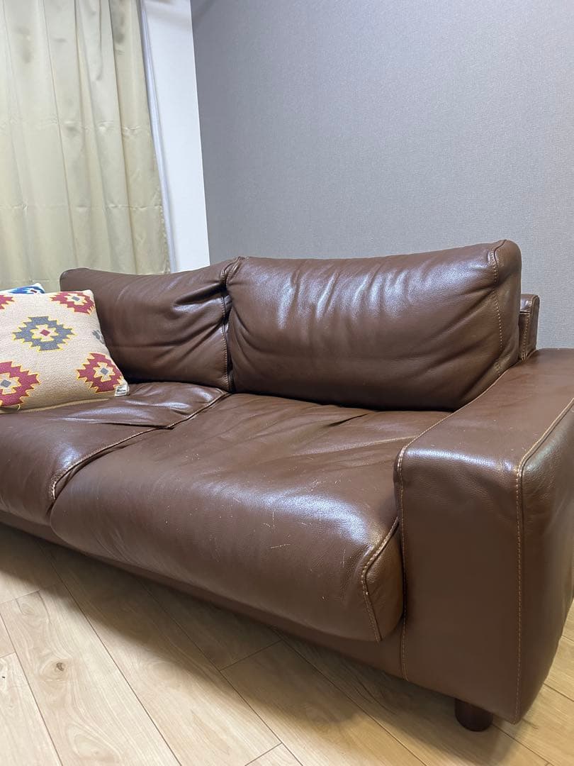 無印良品　 本革張り2.5シーターソファー（廃盤）レザー 2人掛けソファ