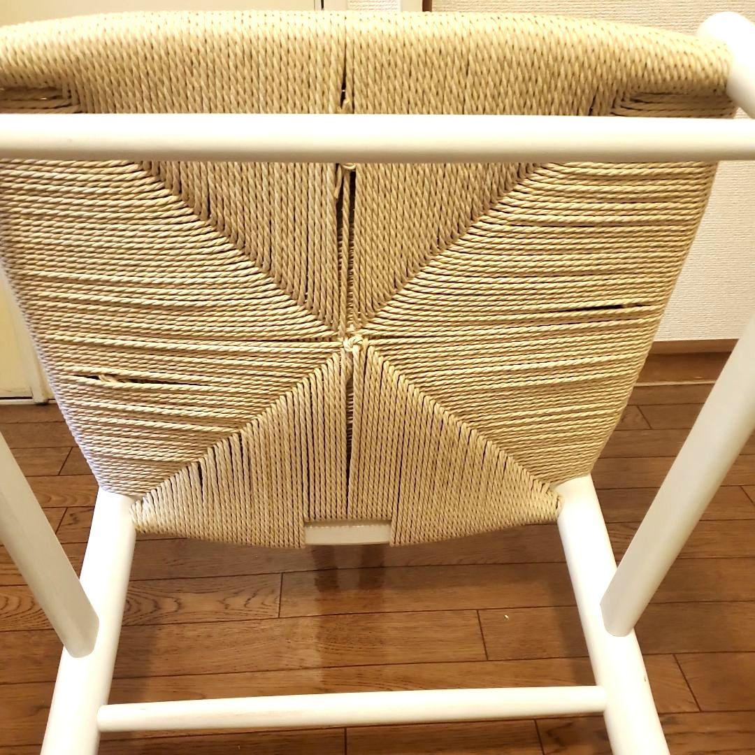 北欧デザイン Yチェア リプロダクト ホワイト ペーパーコード ダイニングチェア