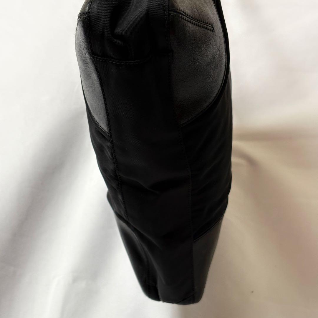 PRADA ナイロン トートバッグ レザー切替 ブラック