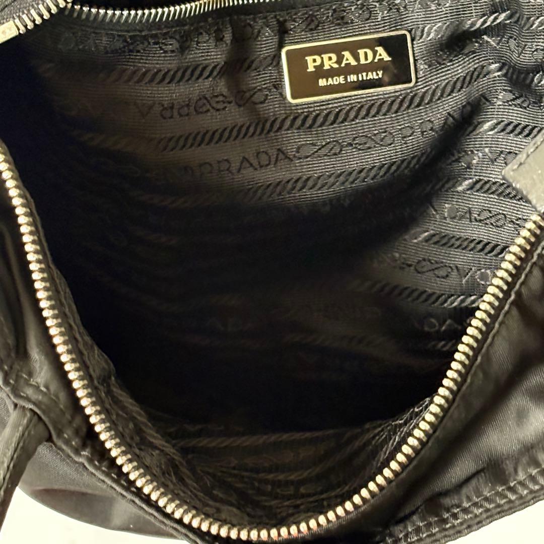 PRADA ナイロン トートバッグ レザー切替 ブラック