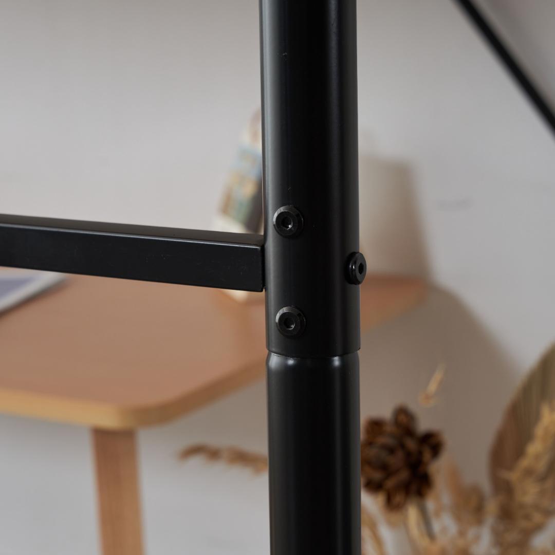 ロフトベッド シングル ベッド デスク付 木 収納 子スチール 耐震 ベッド