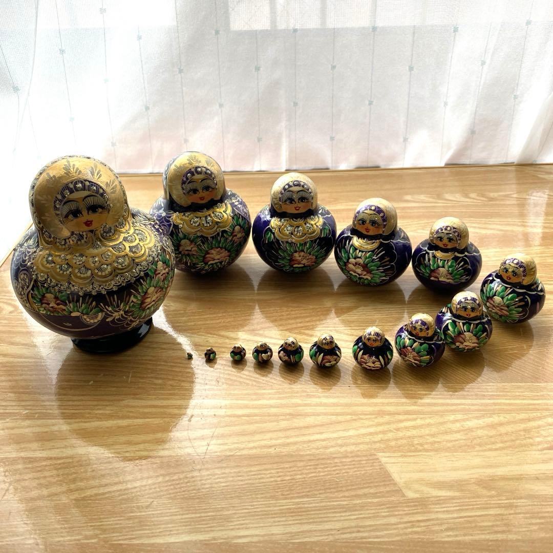 　木製　マトリョーシカ 15個セット　美品