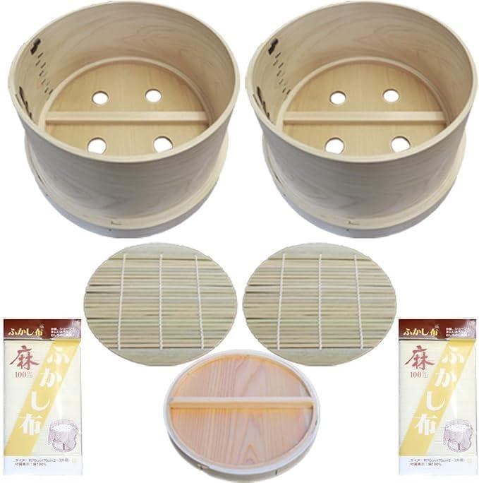 【新品未開封品】餅つき最適　和せいろ 立松工芸 直径約27cm ふかし布付き