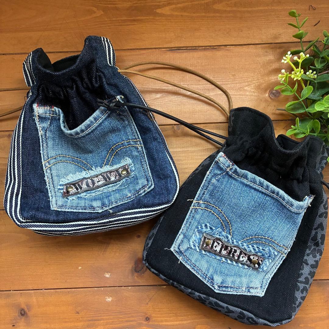 デニムリメイク♥バック♥ポーチ♥ハンドメイド
