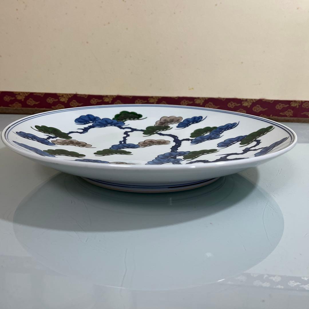 源右衛門　松絵大皿　飾り皿　30センチ
