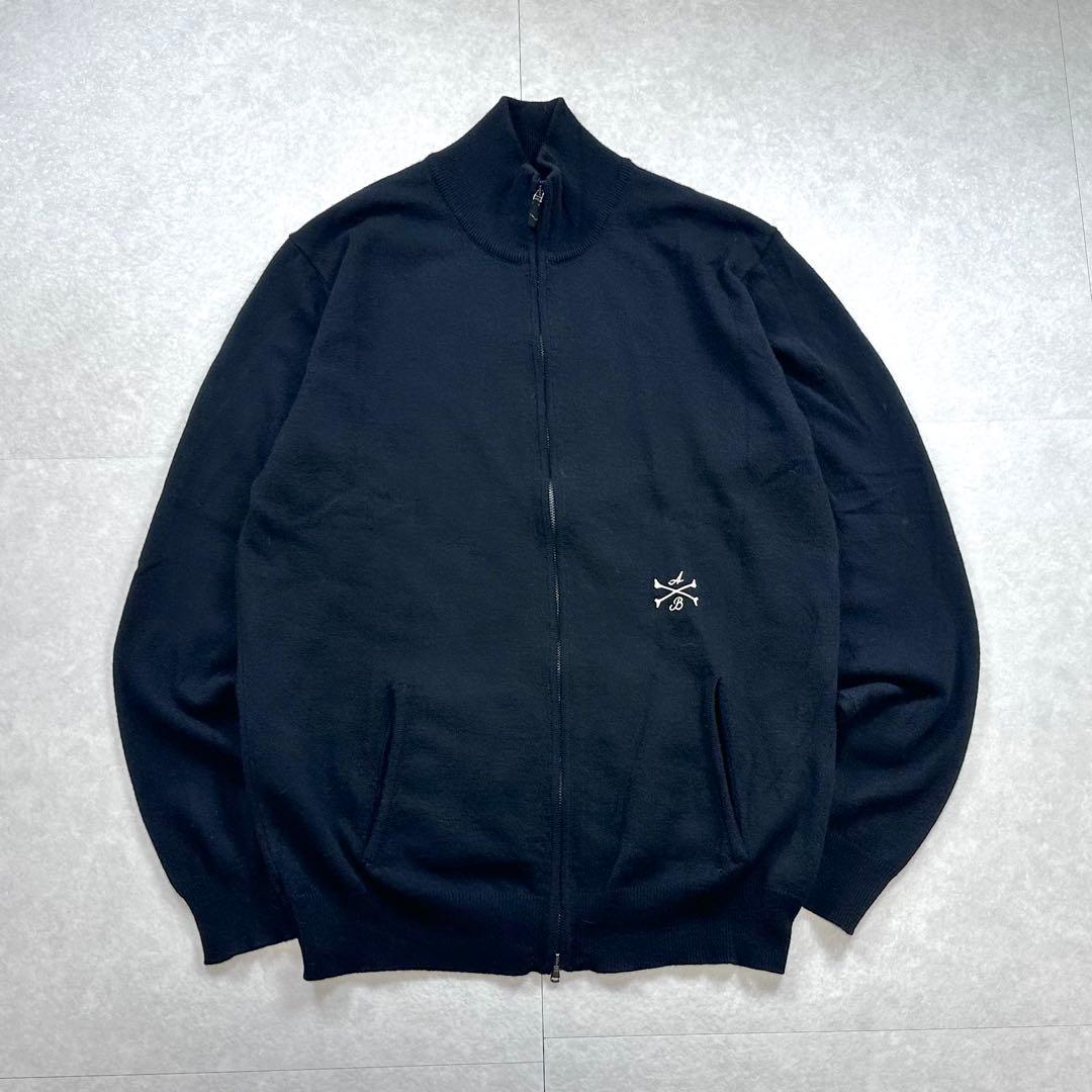 【美品】o Bresci カシミヤドライバーズニット ドクロ 黒