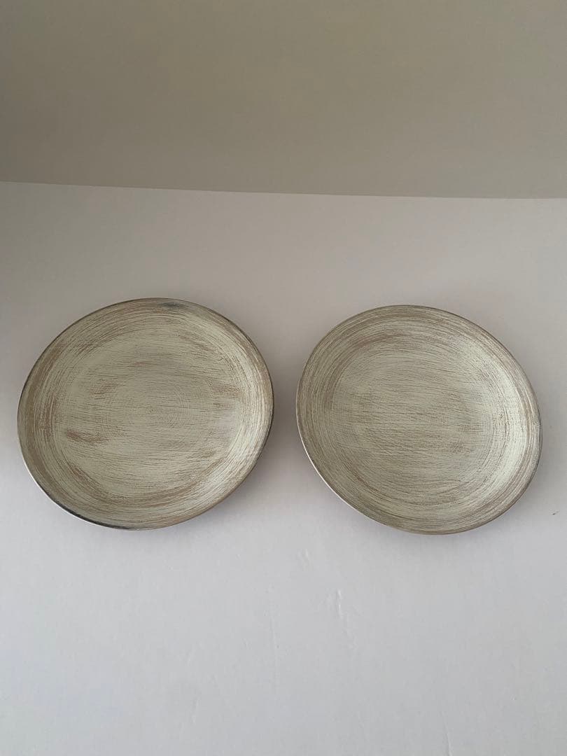 山本美文　白漆　プレート　2点セット　未使用