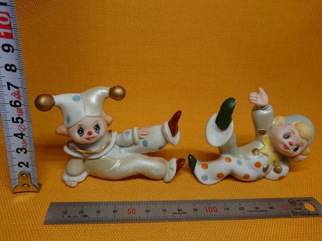 【美品】人形　ピエロ　陶器　置物　インテリア　工芸品　美術品　A1391