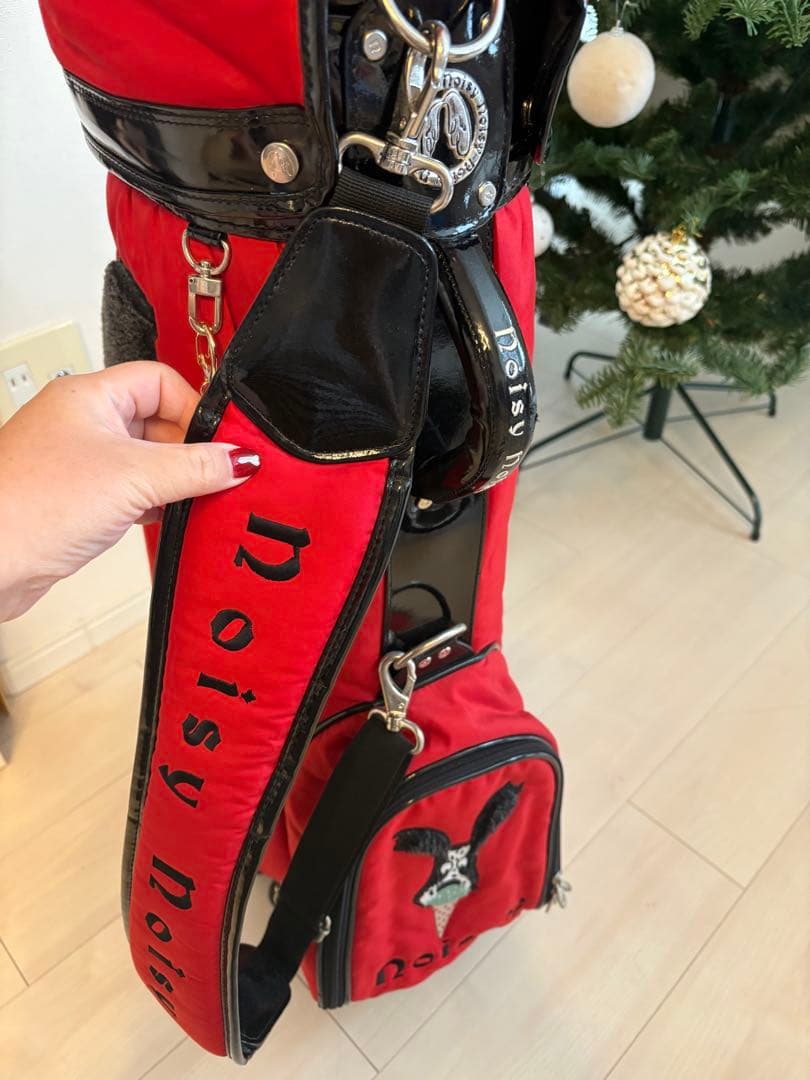 noisynoisy ゴルフキャディバッグ 赤 ノイジーノイジー　　キャスター付