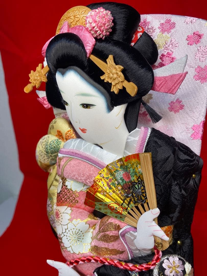 羽子板　アクリルケース花梨刺繍１３号・サイズ間口約２８×奥行約２４×高さ約５４㎝