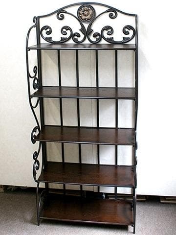 ディスプレイラック 飾り棚 アイアン 本棚 シェルフ アンティーク FM-846