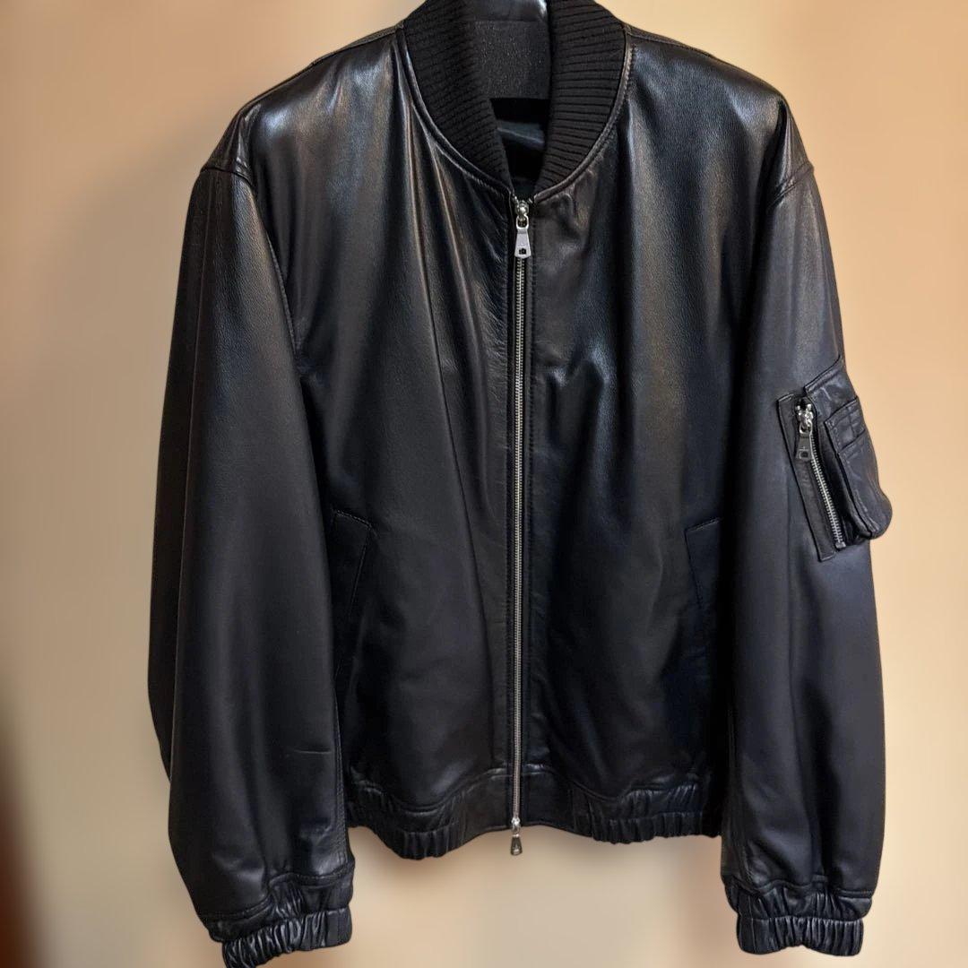 シープレザーMA-1【MAISON SPECIAL】黒 Mサイズ　ほぼ新品