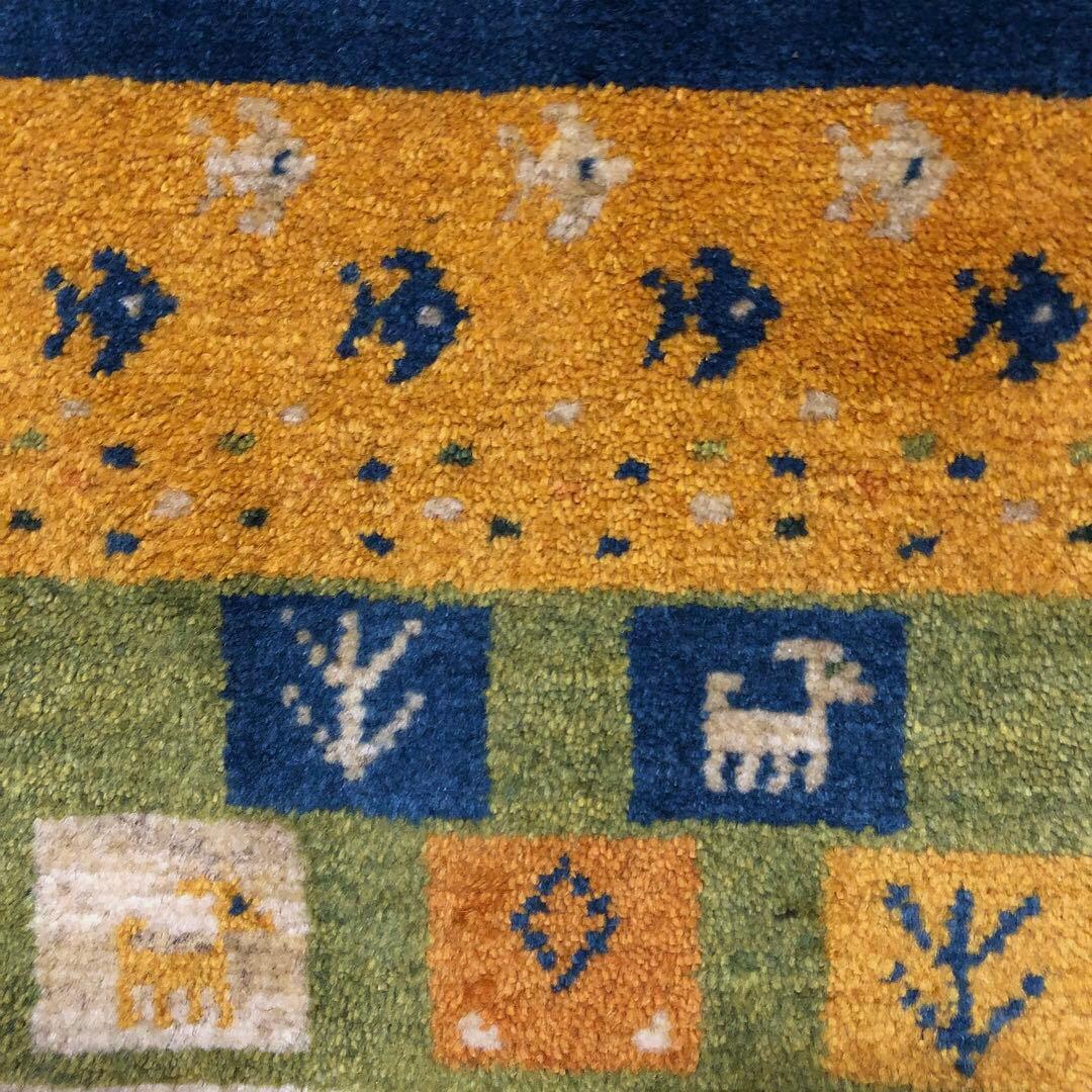 ペルシャギャッベ( ギャベ )ラグ ベッドサイド 廊下 ランナー No.8197