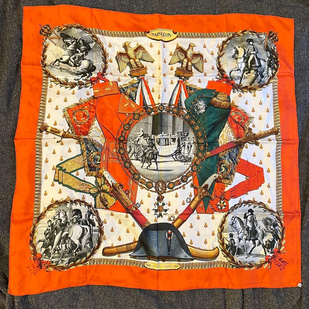 HERMES/エルメス カレ90 ナポレオン スカーフ g_064